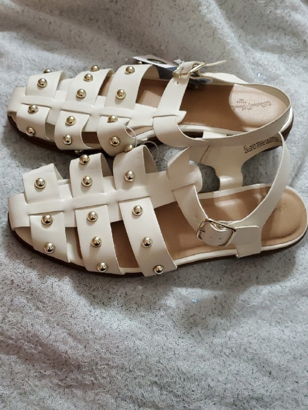 NWT Universal Thread Off-White / Winnie Studded Slingback Sandals - Size 11